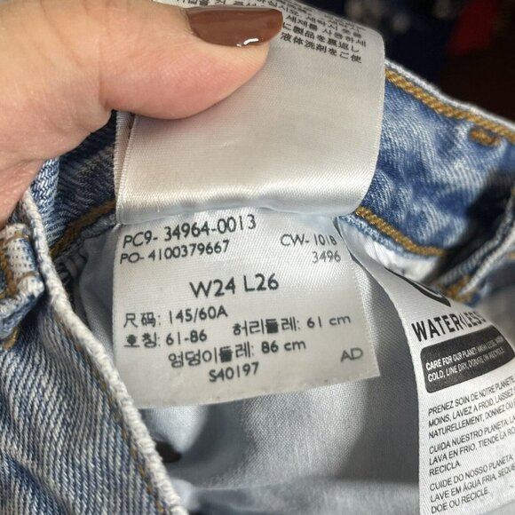 Levi's Wedgie Straight Authentically Yours Light Blue Wash Jeans Women's Size 24 - Picture 15 of 15
